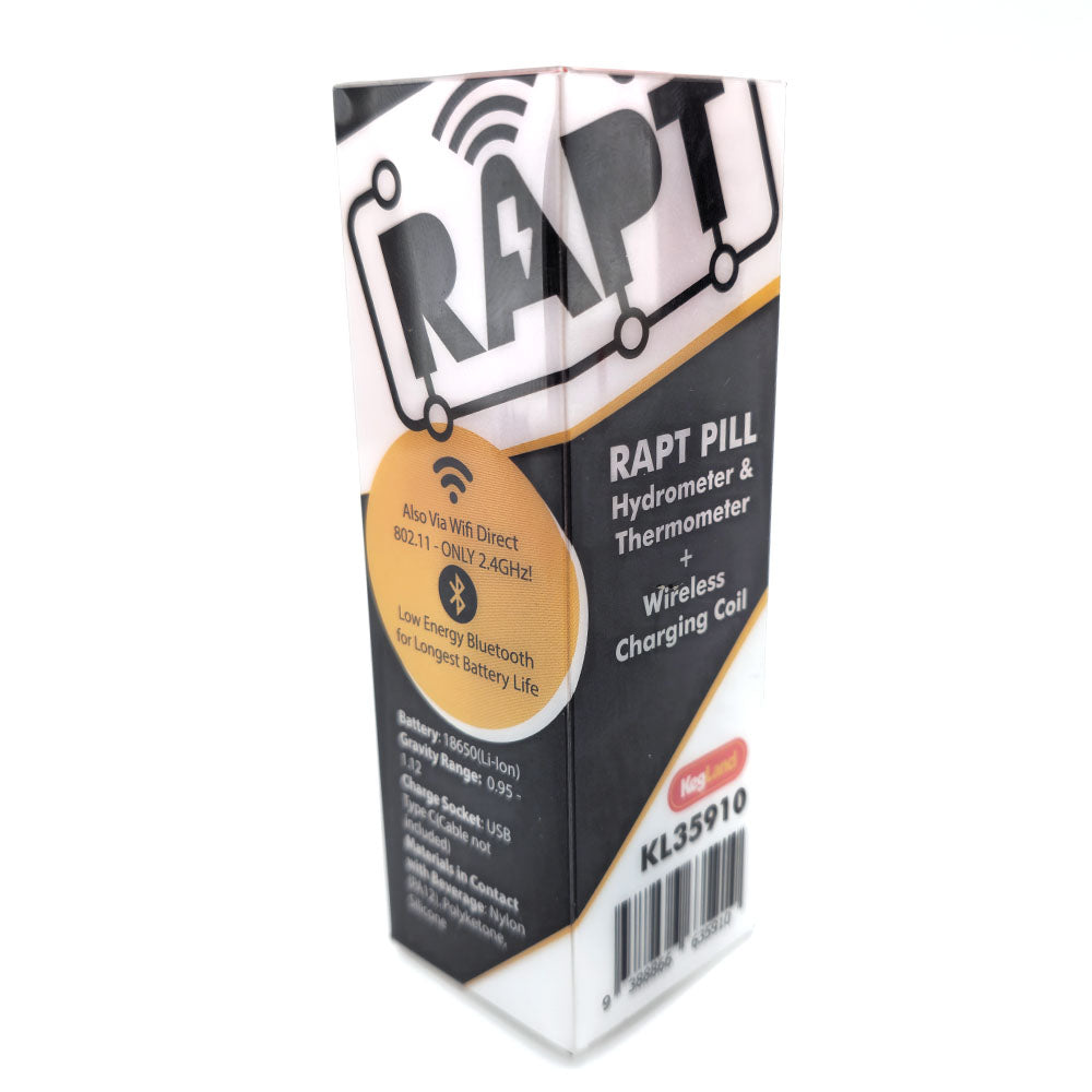 This RAPT Pill has the wireless charging kit pre-assembled. Simply use with any QI charging pad straight out of the box.