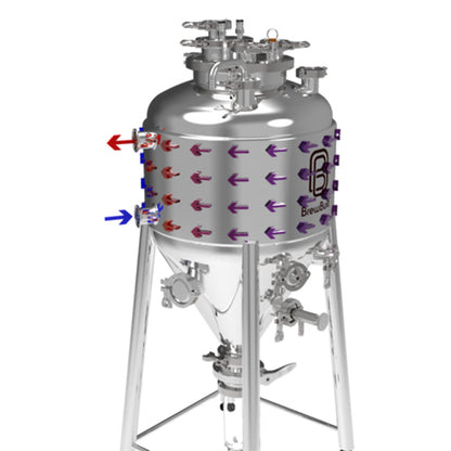 26L BrewBuilt X3 Uni - Jacketed Stainless Steel Conical Unitank Fermenter (7gal)