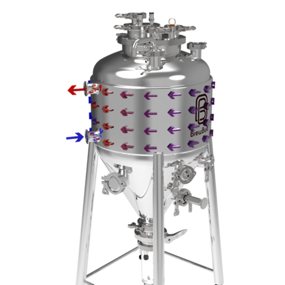 53L BrewBuilt X3 Uni  - Jacketed Stainless Steel Conical Unitank Fermenter (14gal)