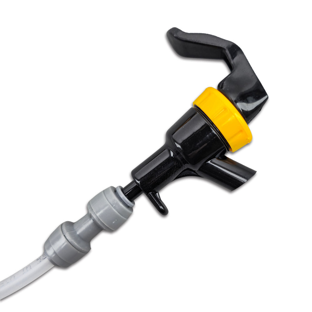 This is the perfect companion for taking small samples from kegs/PET keg bottles. It has enough flow resistance to pour a beer with as little head as possible.