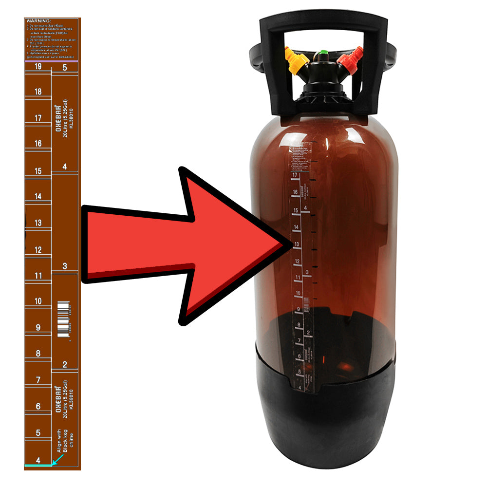 Graduation Sticker - Oxebar 20L Amber PET Keg & Pressure Fermenter Tan ...