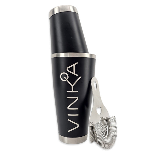 Effortlessly create delicious cocktails with the VINKA Boston Shaker Set. Made from quality stainless steel, this two-piece shaker is both durable and dishwasher safe.