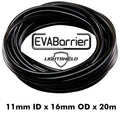 Black Lightshield EVABarrier 11mm ID x 16mm OD x 20m Roll - Double Wall EVA