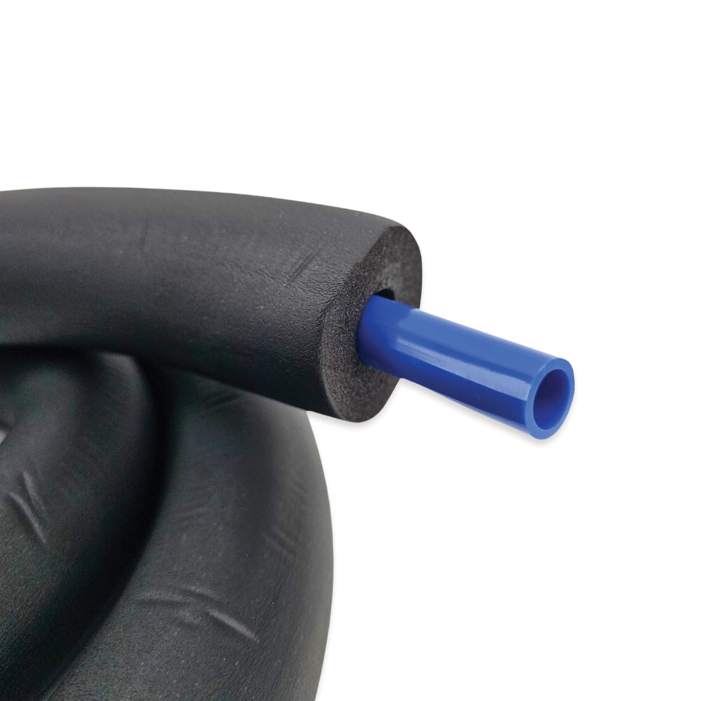 Blue Glycol Insulation Hose 2m Roll x 12mm ID x 16mm OD - Foam 15mm Thick