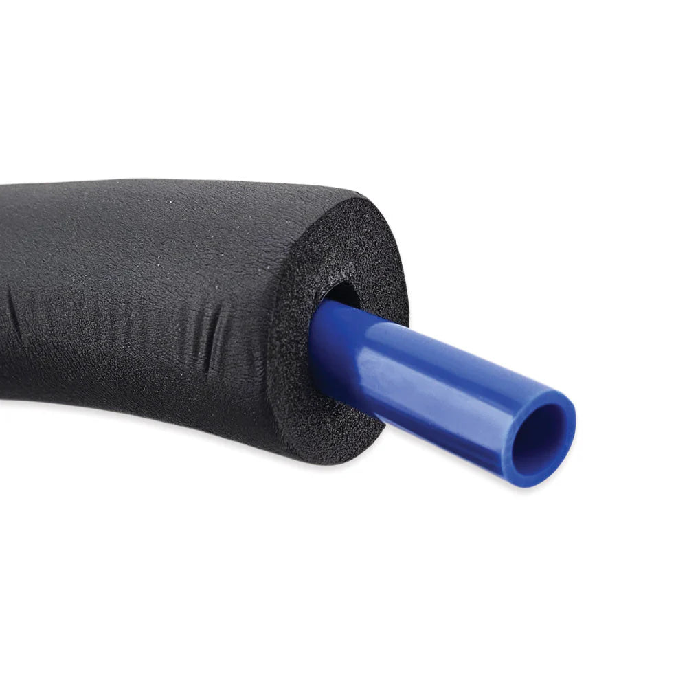 Red + Blue Glycol Insulation Hose - 2m Roll x 12mm ID x 16mm OD - Foam 15mm Thick
