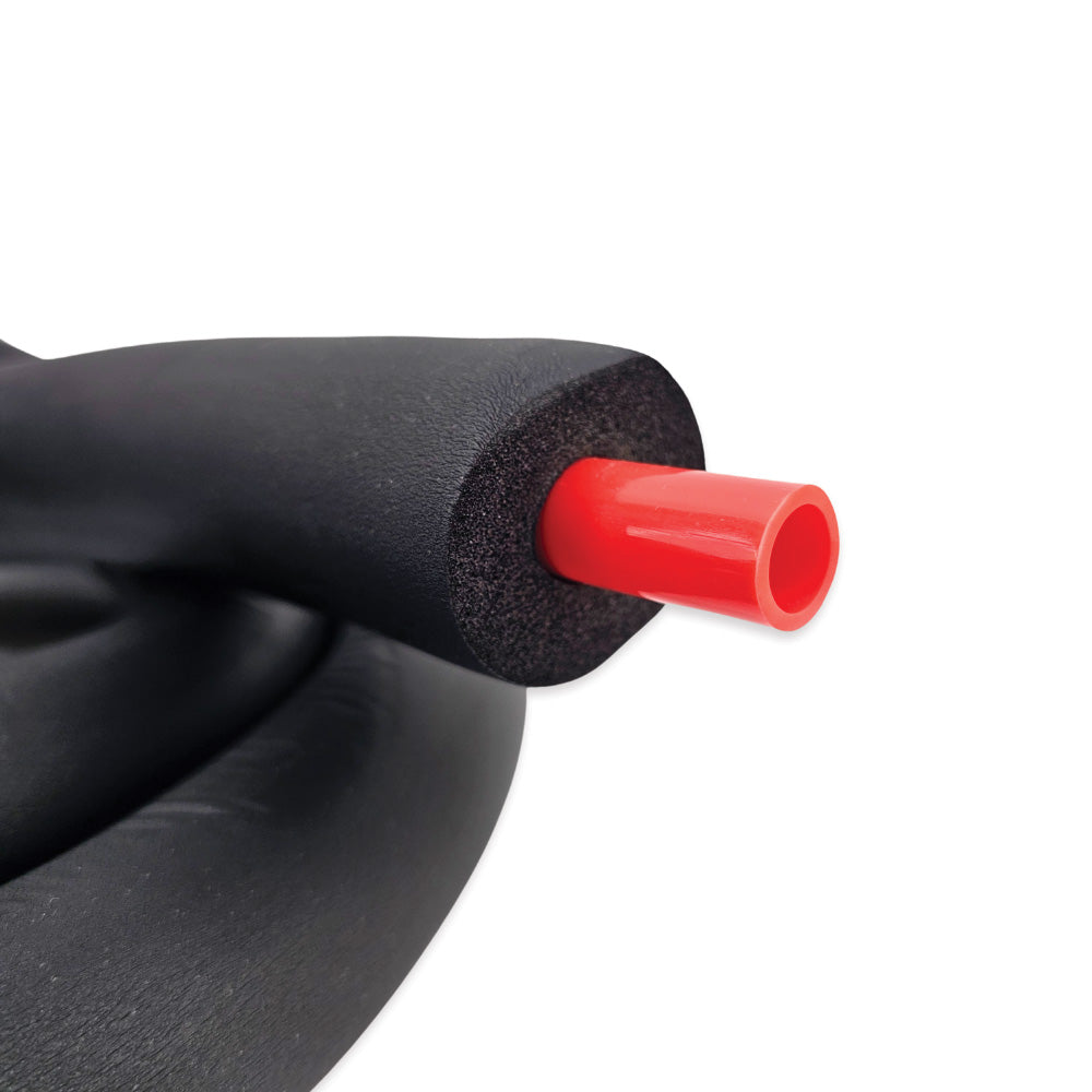 Red Glycol Insulation Hose - 2m Roll x 12mm ID x 16mm OD - Foam 15mm Thick