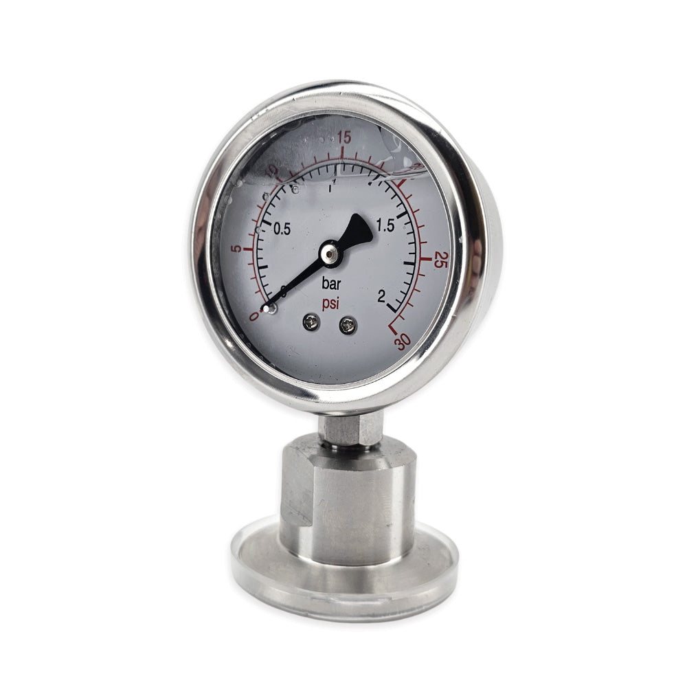 1.5 Inch TC Straight Pressure Gauge (0-2Bar (0-30psi)