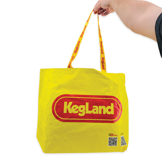 Capable of carrying up to 25kg (tested). That's a grain sack in each hand. Go beast mode with KegLands Yellow Market Bags.