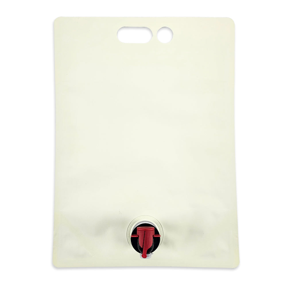 5L Blank Eggshell Stand Up Bladders with Tamper Sealed Tap (Pack of 5)