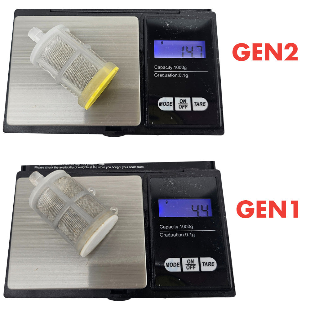 Yellow Weighted Floating Dip Tube Filter - Gen2