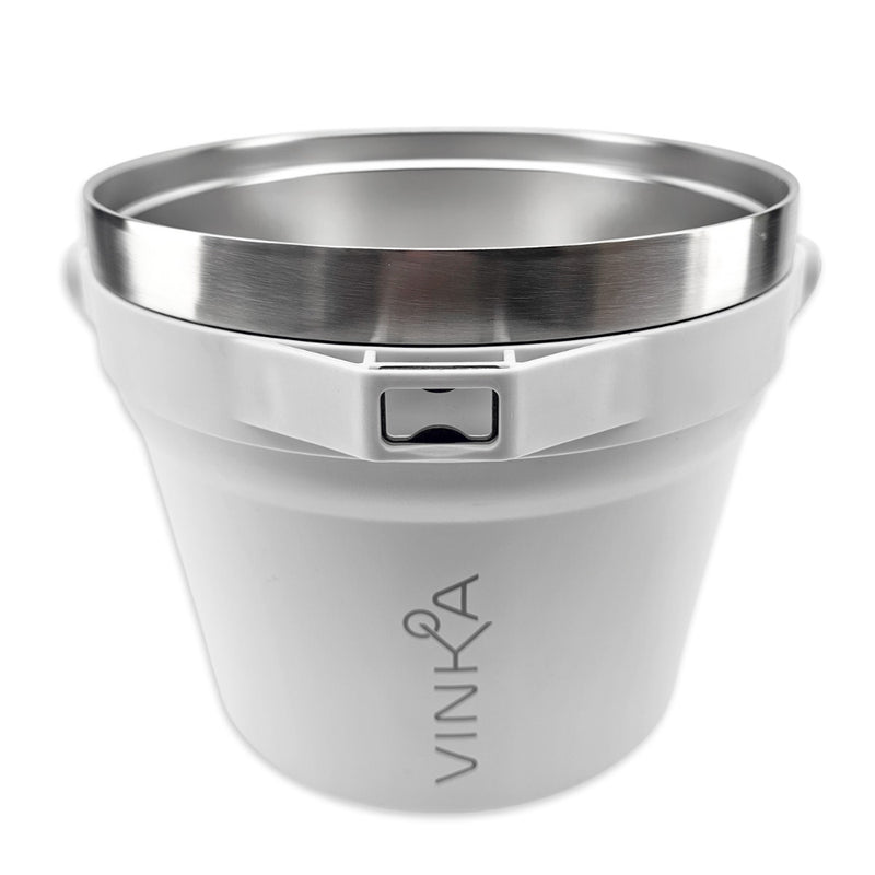 VINKA - Double Walled Vacuum Insulated Ice Bucket - White(7L)