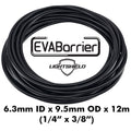 Black Lightshield EVABarrier 6.3mm ID x 9.5mm OD x 12m Roll - Double Wall EVA