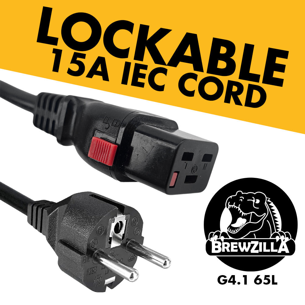 BrewZilla Gen 4 - 15A Lockable Power Cord for 65L