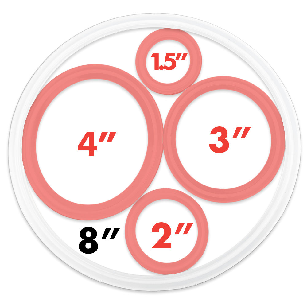 8 inch TC - Flanged Silicone Gasket Seal