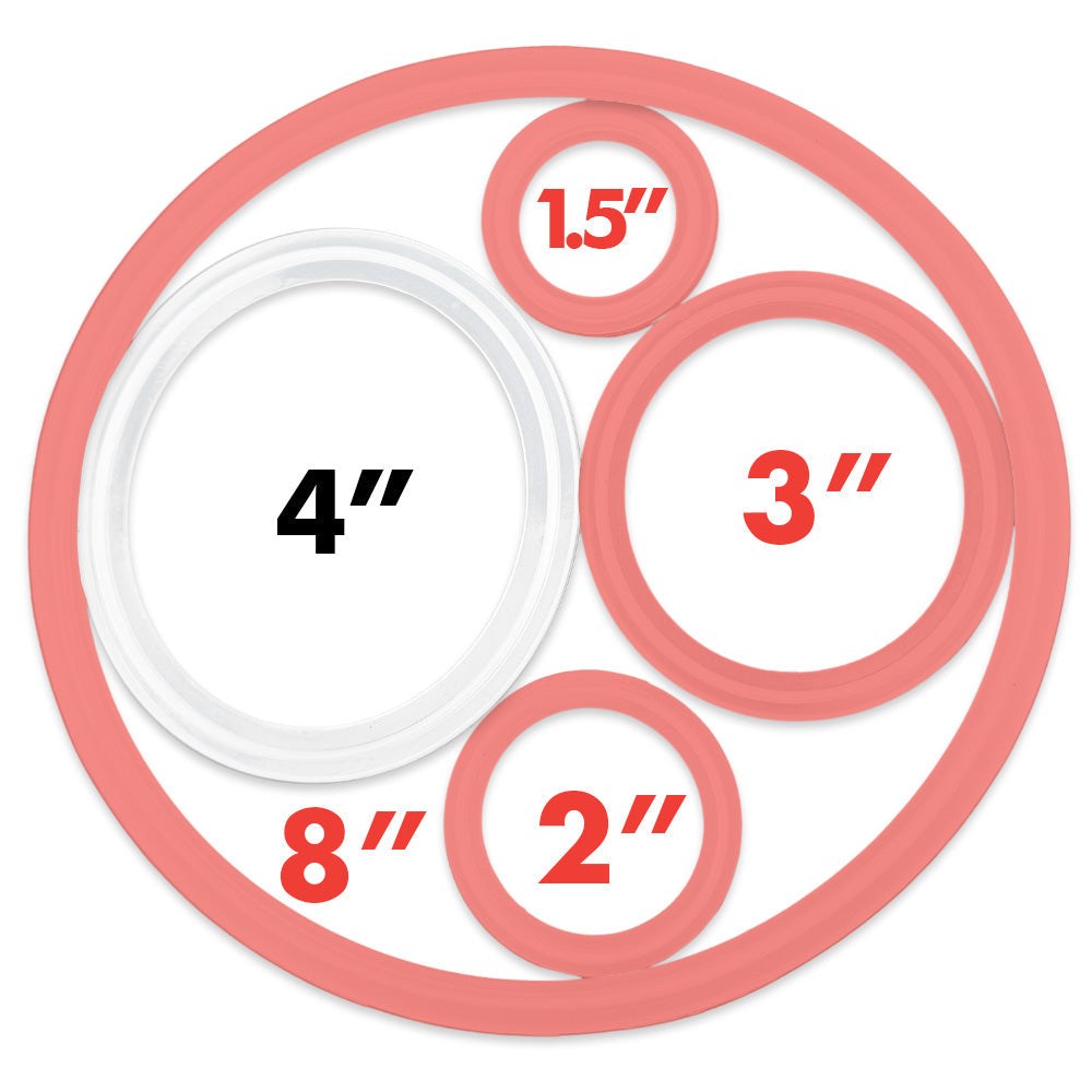 4 inch TC - Flanged Silicone Gasket Seal