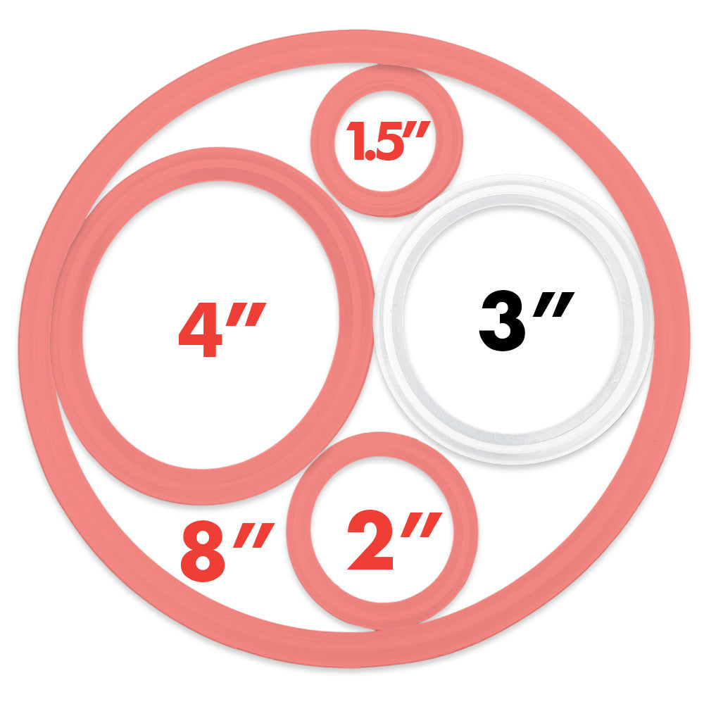 3 inch TC - Flanged Silicone Gasket Seal