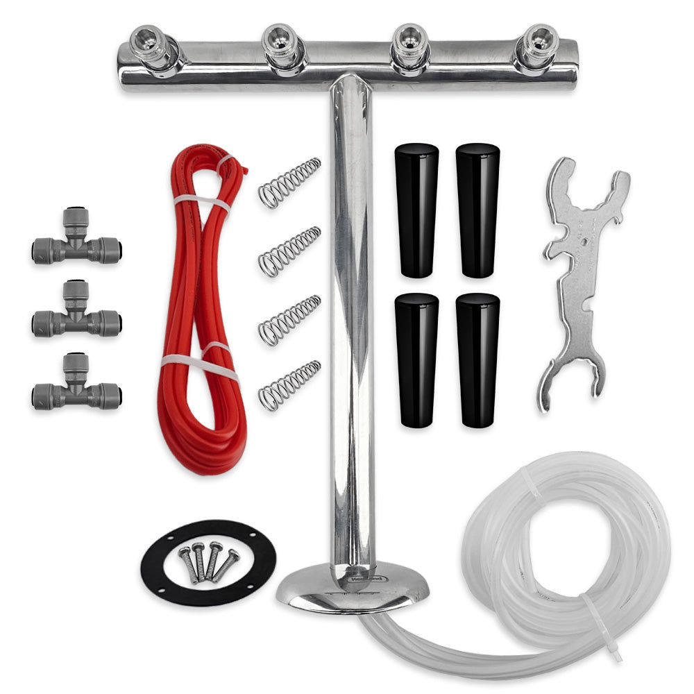 Quadruple Tap Super Slim T-Bar Kegerator