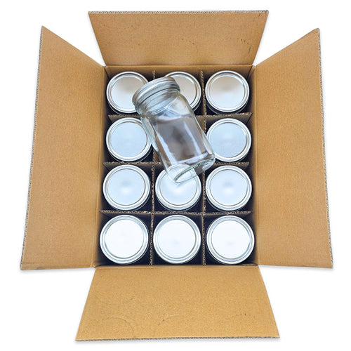 Haul Wide Mouth - 1000mL - Quart Mason Jars & Lids - 12 Pack