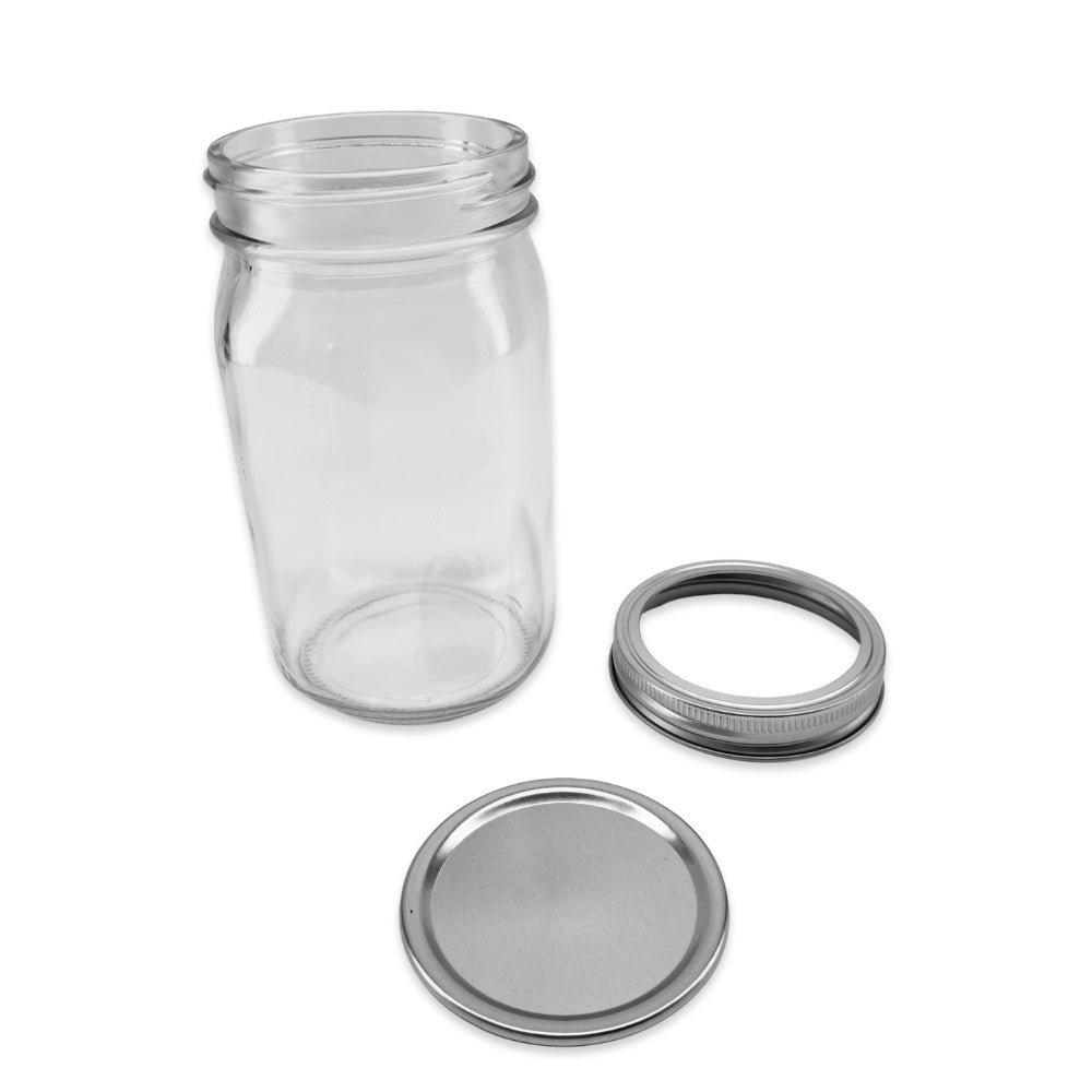 Haul Wide Mouth - 1000mL - Quart Mason Jars & Lids - 12 Pack