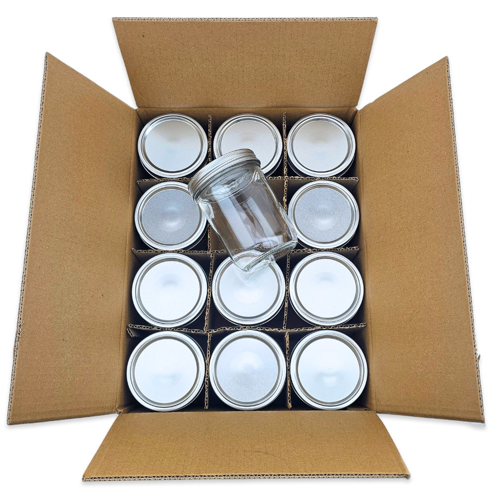 Haul Wide Mouth - 500mL - Pint Mason Jars & Lids - 12 Pack