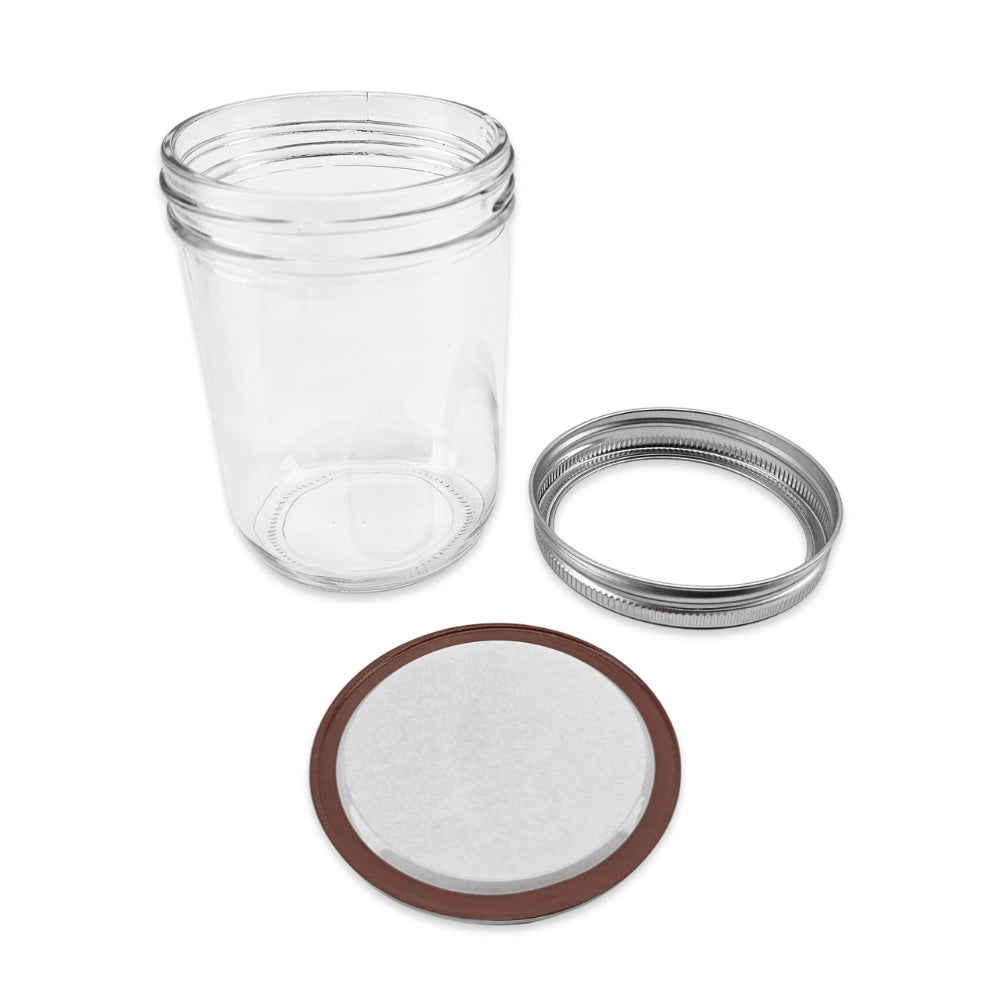 Haul Wide Mouth - 500mL - Pint Mason Jars & Lids - 12 Pack