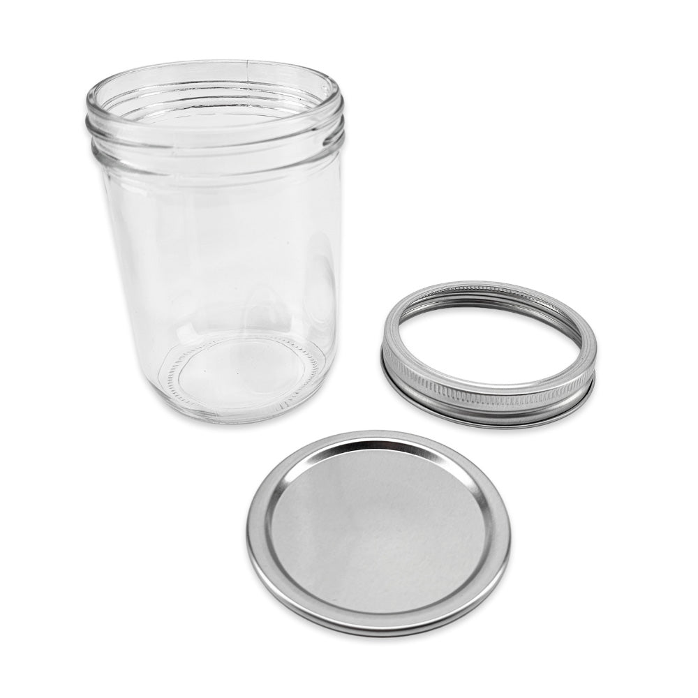 Haul Wide Mouth - 500mL - Pint Mason Jars & Lids - 12 Pack