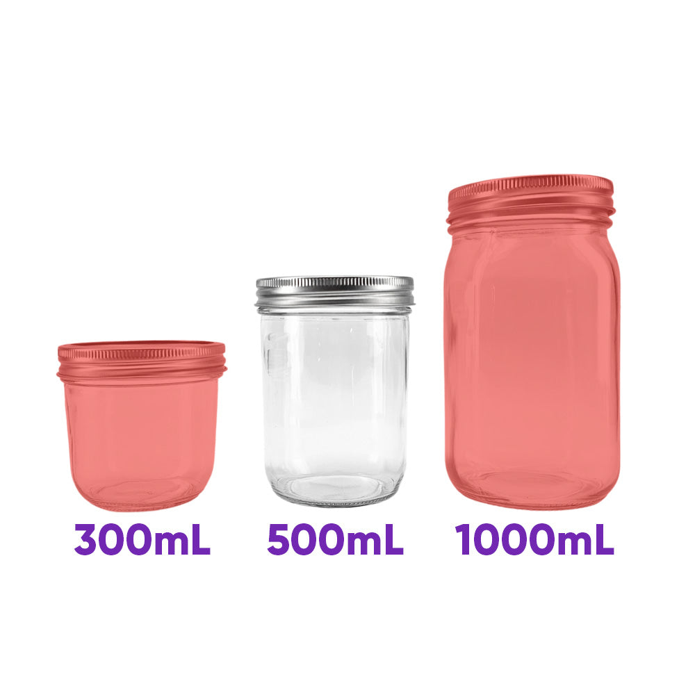 Haul Wide Mouth - 500mL - Pint Mason Jars & Lids - 12 Pack