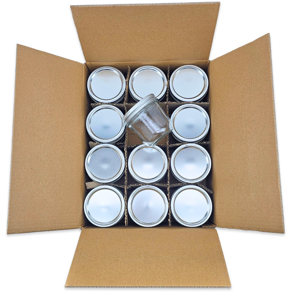 Haul Wide Mouth - 300mL - Half Pint Mason Jars & Lids - 12 Pack