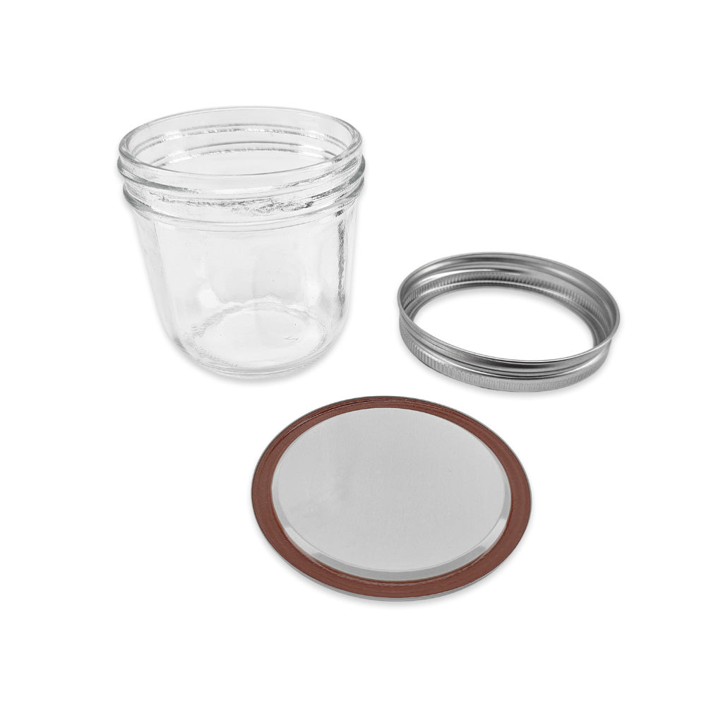 Haul Wide Mouth - 300mL - Half Pint Mason Jars & Lids - 12 Pack