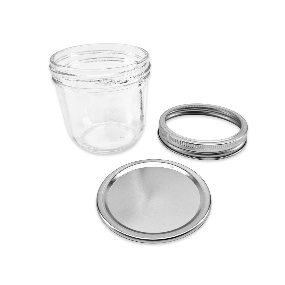 Haul Wide Mouth - 300mL - Half Pint Mason Jars & Lids - 12 Pack