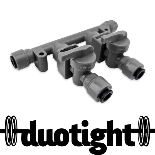 8mm (5/16) duotight x 2 Way Manifold with Check Valves & Isolation Valves