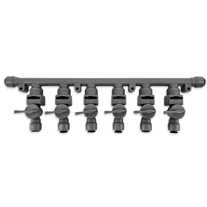 8mm (5/16) duotight x 6 Way Manifold with Check Valves & Isolation Valves