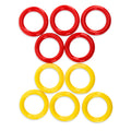 10 Pack of Colour Coded Silicone Post O-Rings (5 x Red Gas + 5 x Yellow Liquid)