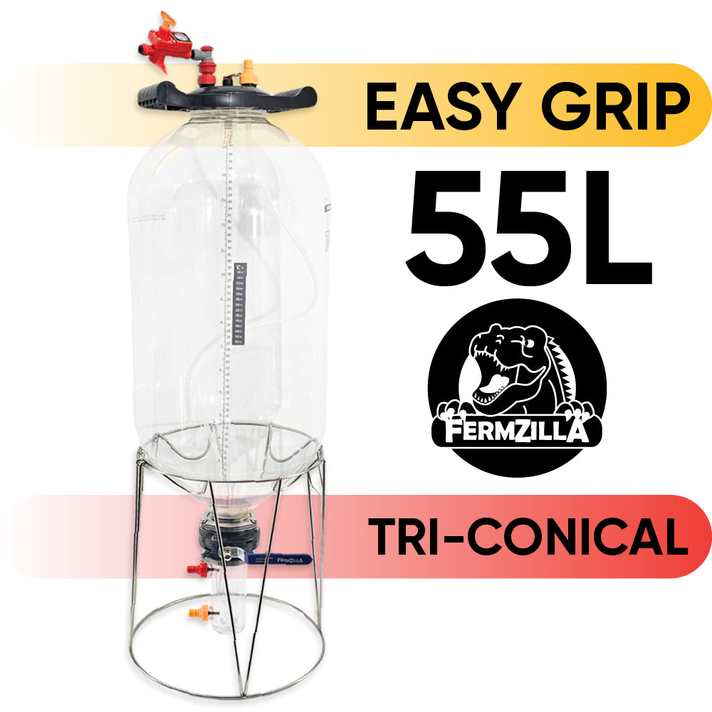 55L FermZilla Tri-Conical Easy-Grip Pressure Fermenter Starter Kit
