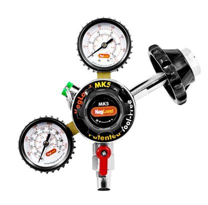 Type 30 - MK5 CO2 Regulator - Tool-Free - Dual Gauge (4.5bar PRV & 65psi Gauge)