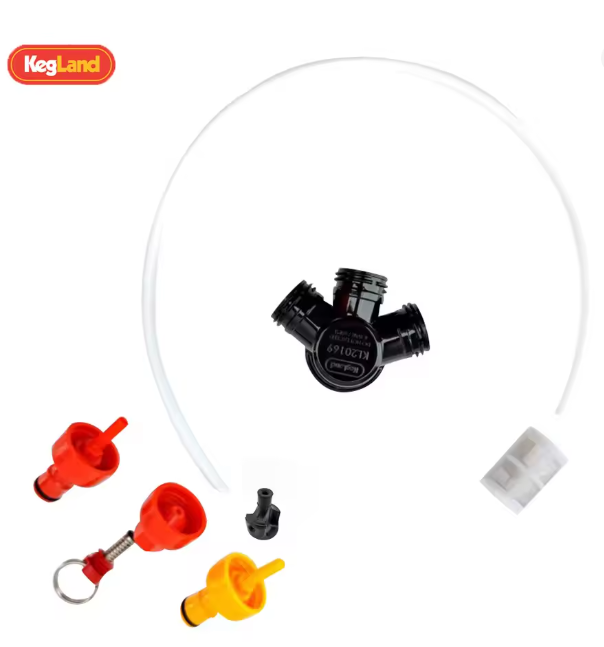 PCO38 Tapping Head  Kit (Black Elbow cap, Tube, PRV, Carbonation caps and Filter)