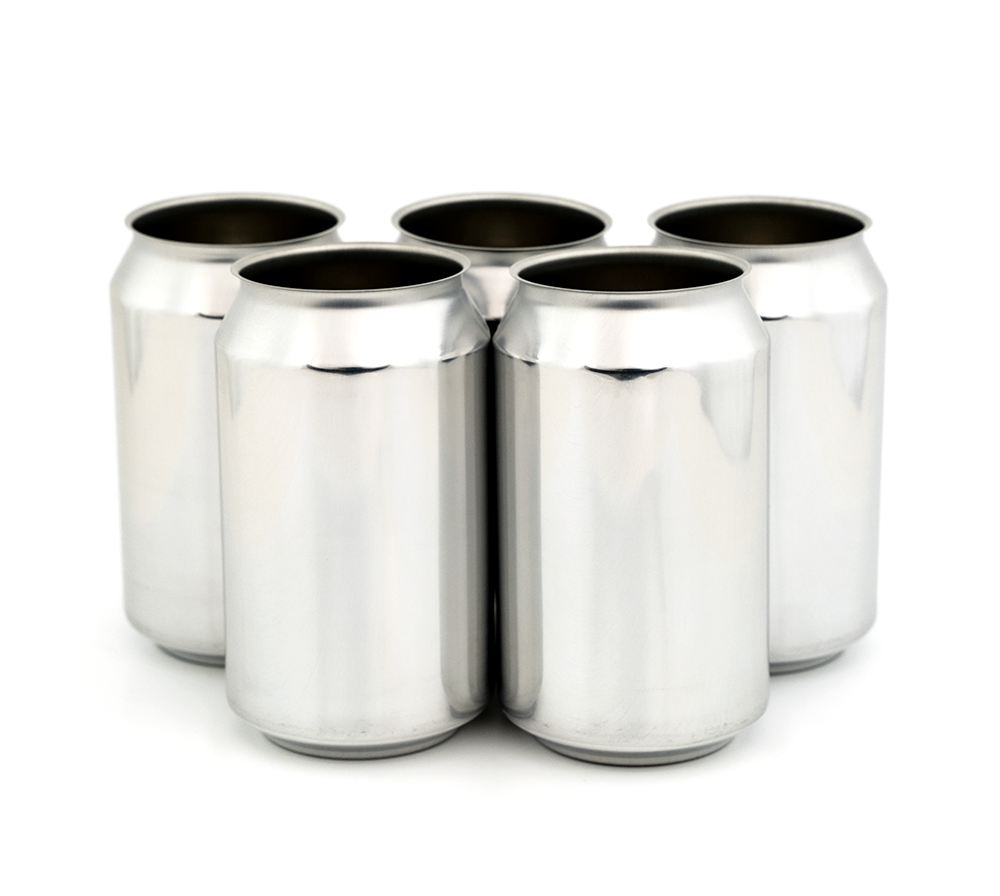 330 ml silver beer can - 216 pcs lid not included