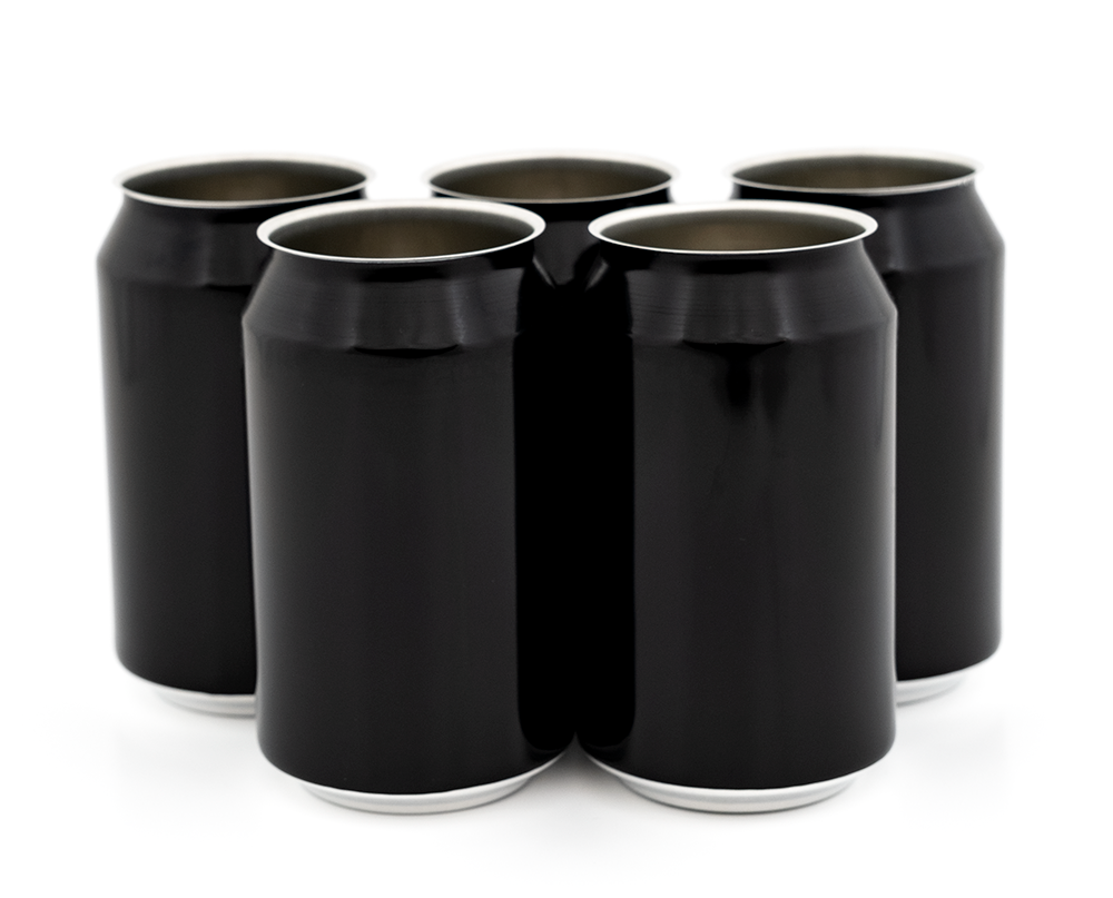 330 ml black beer can - 216 pcs lid not included