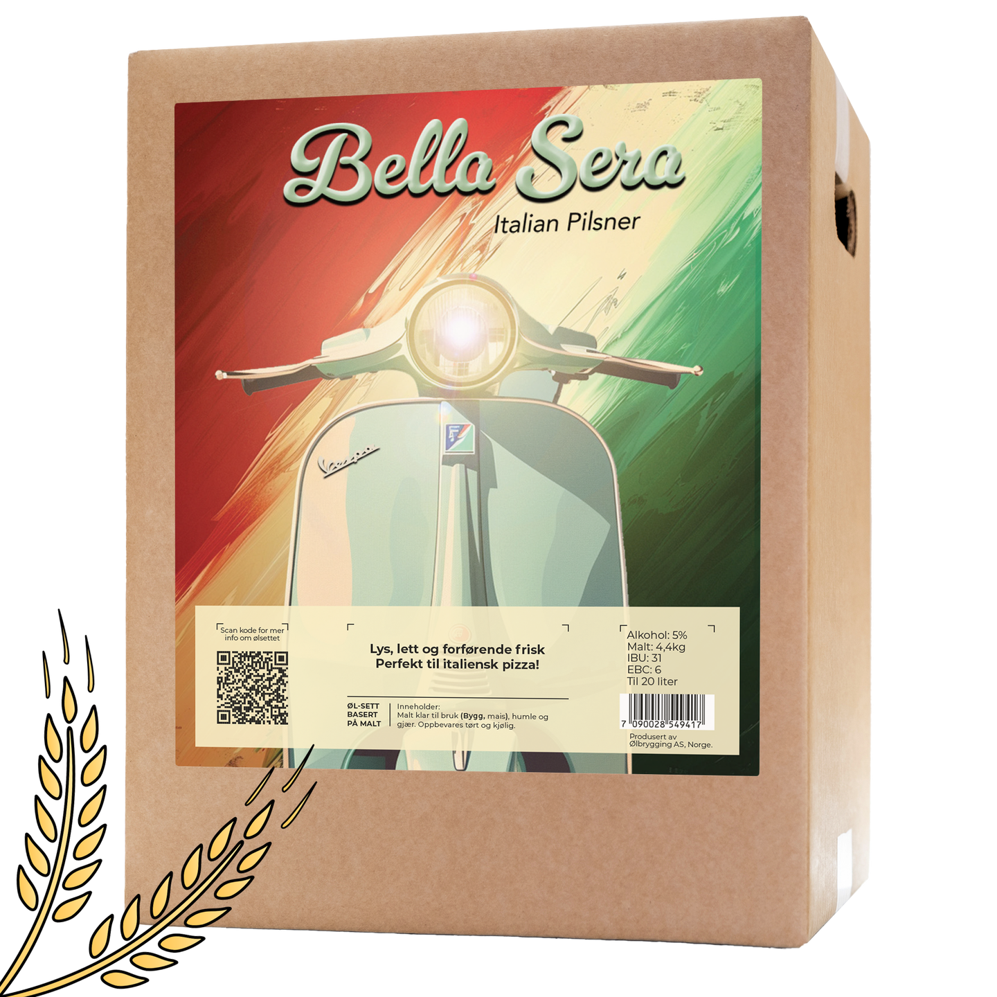 Bella Sera Italian Pilsner All-grain Beer