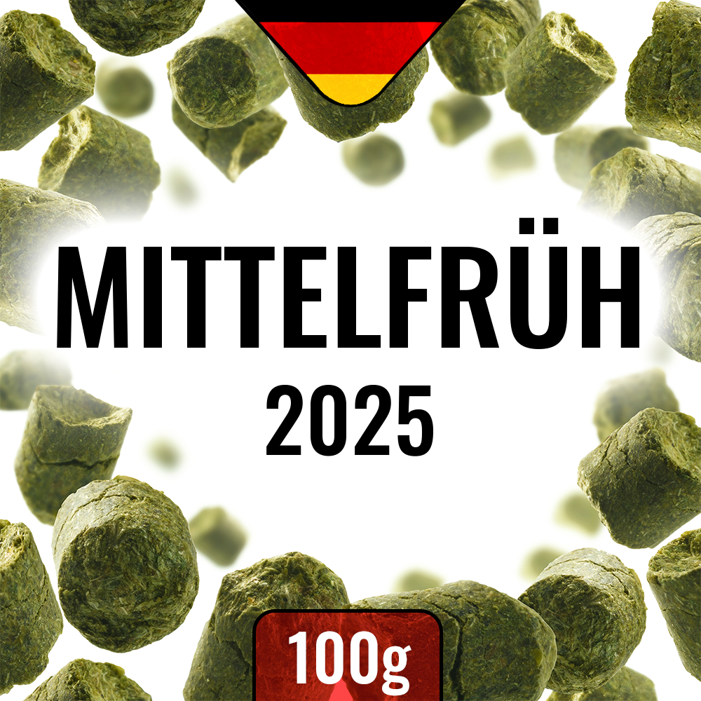 Hallertau Mittelfruh 2025 100g Hop Pellets