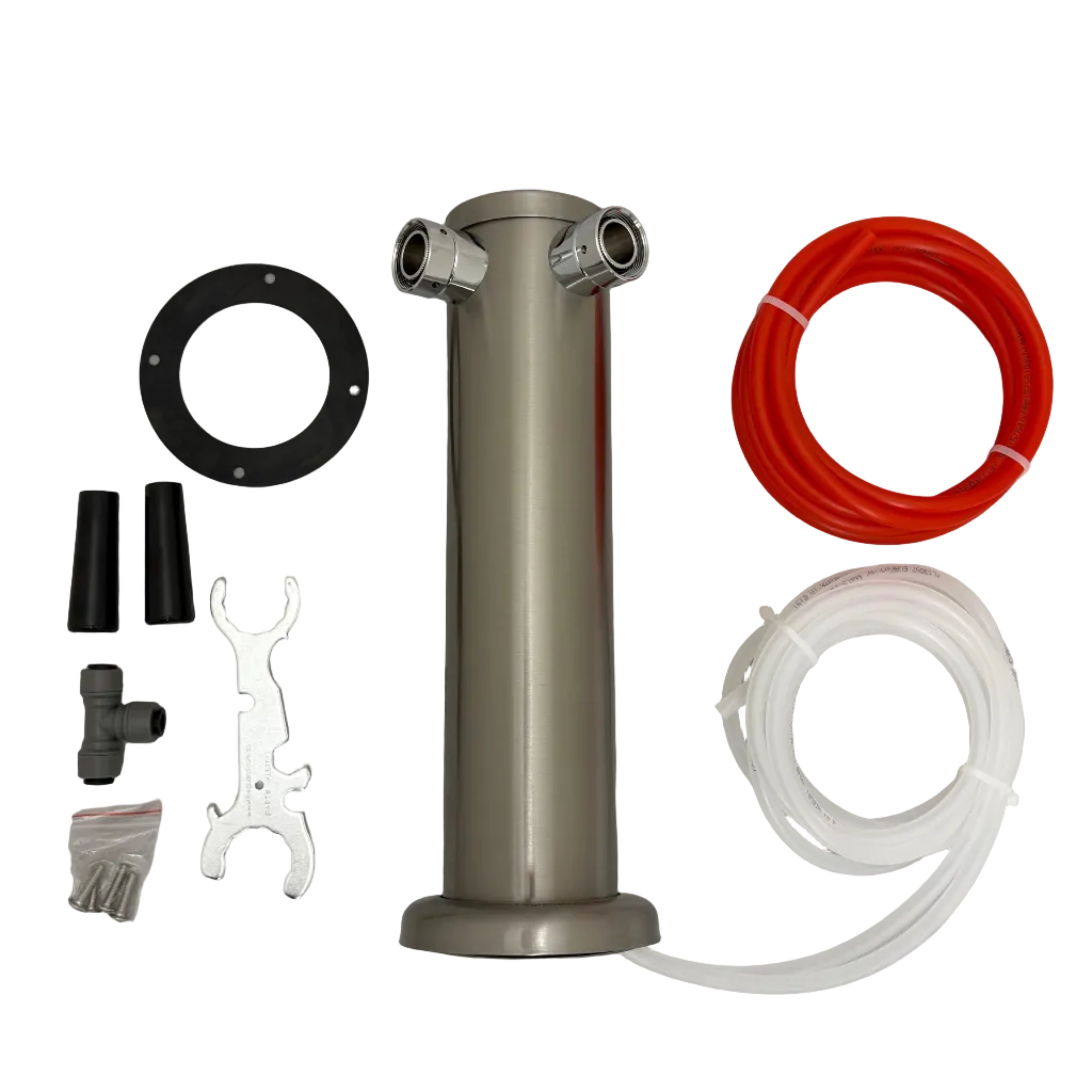 Double Tap SS Totem Stainless Steel Brushed Font Kit (Pre-assembled)