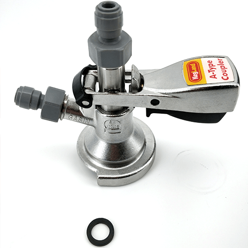 A-Type Keg Coupler S.S (includes 2 x Duotight KL06903) - KegLand