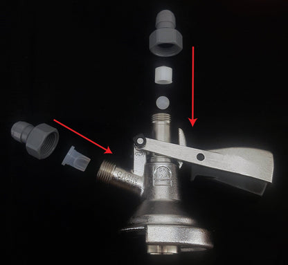 A-Type Keg Coupler S.S (includes 2 x Duotight KL06903) - KegLand