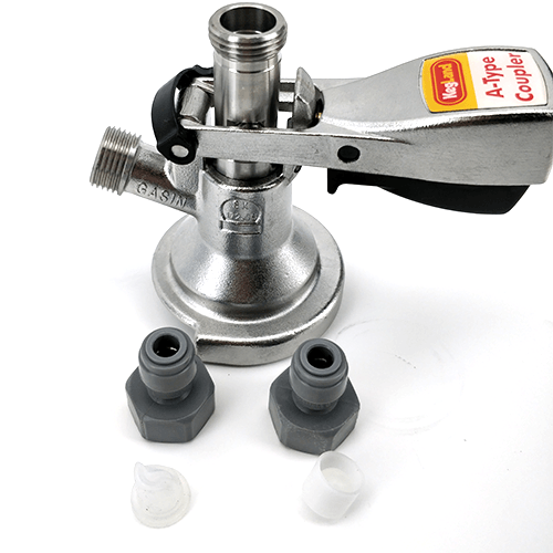 A-Type Keg Coupler S.S (includes 2 x Duotight KL06903) - KegLand