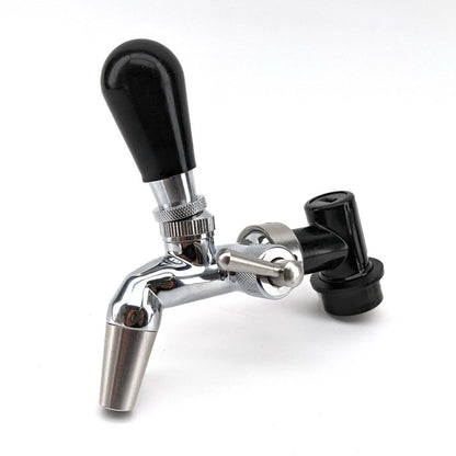 Ball Lock Disconnect (Black/Liquid) - With Integrated Tap Shank & Collar - KegLand