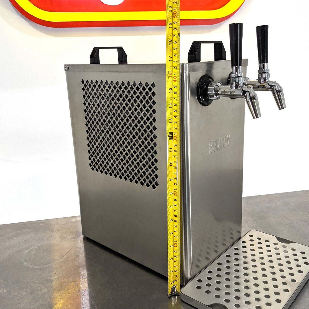 Benchy - Carbon - Double Taps Bench Top Keg Dispenser (Stainless FC Taps)12v/ 24v/240V - KegLand