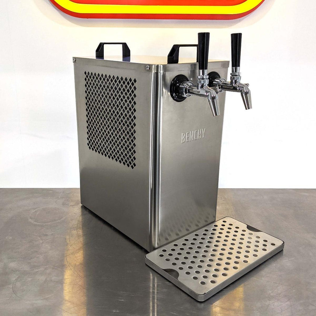 Benchy - Carbon - Double Taps Bench Top Keg Dispenser (Stainless FC Taps)12v/ 24v/240V - KegLand
