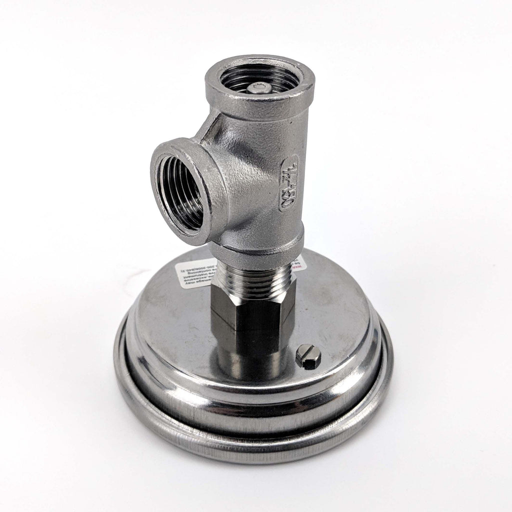Bi-Metal 3 Inch Dial Weldless Thermometer(short) - KegLand