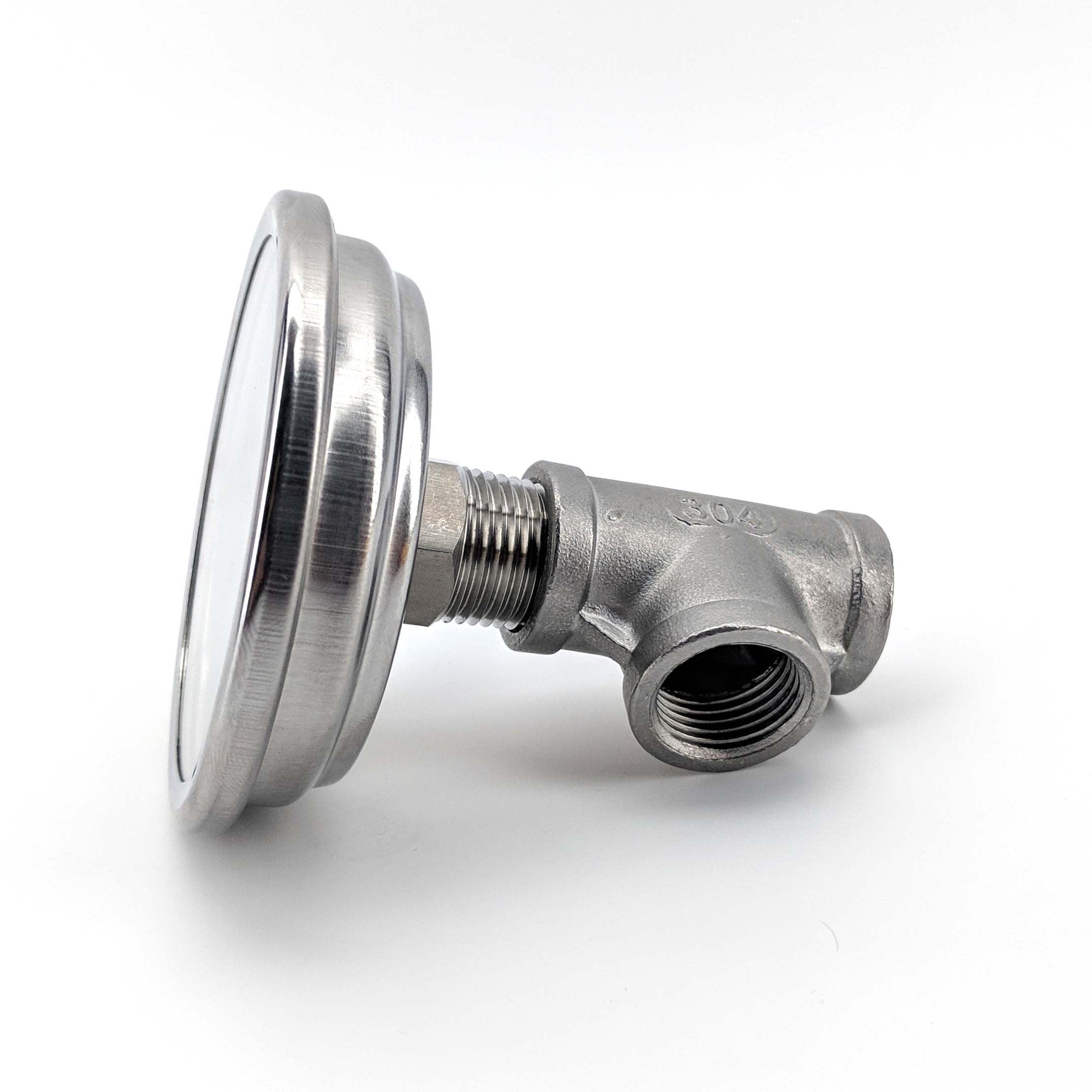 Bi-Metal 3 Inch Dial Weldless Thermometer(short) - KegLand