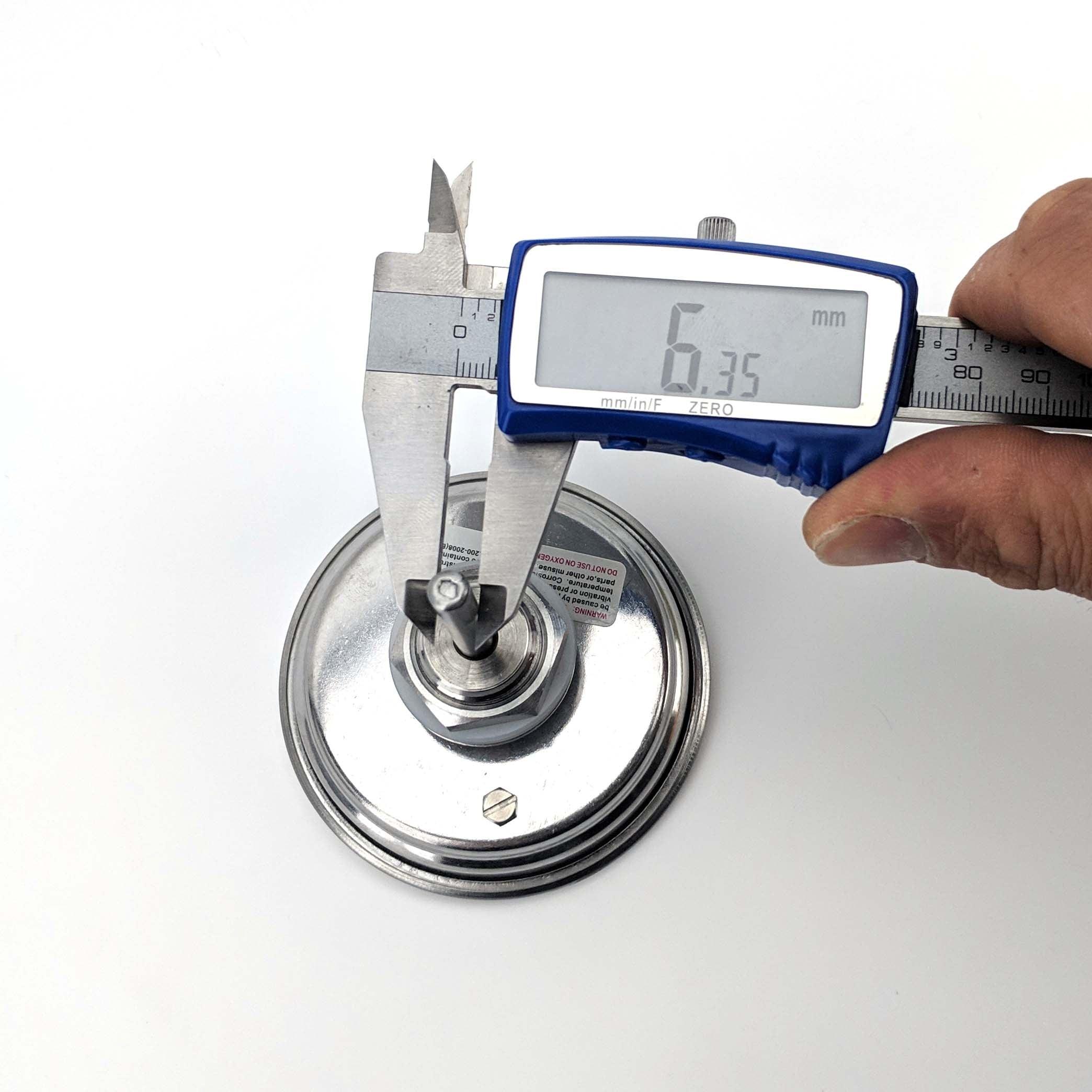 Bi-Metal 3 Inch Dial Weldless Thermometer(short) - KegLand